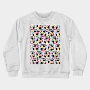 Soccer Balls Pattern - I Love Soccer Crewneck Sweatshirt